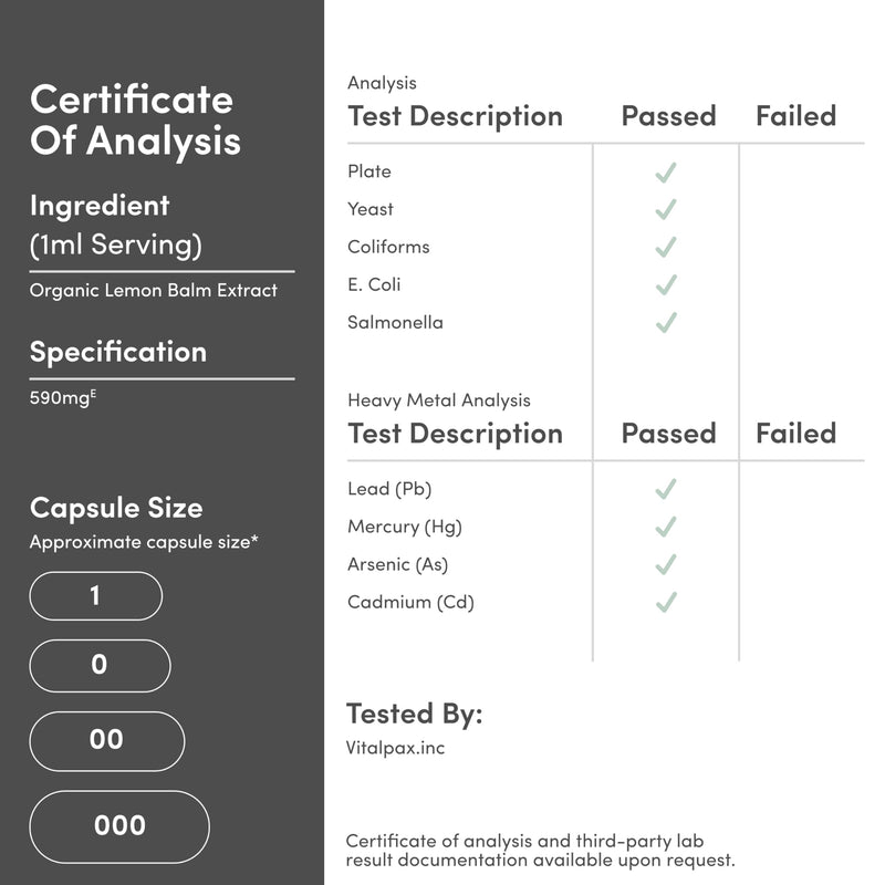 [Australia] - Double Wood Supplements Organic Lemon Balm Tincture - for Digestion & Relaxation 590mg - 2FL OZ, 120 Servings (Better Absorbed Than Capsules, Great for Lemon Balm Tea) 