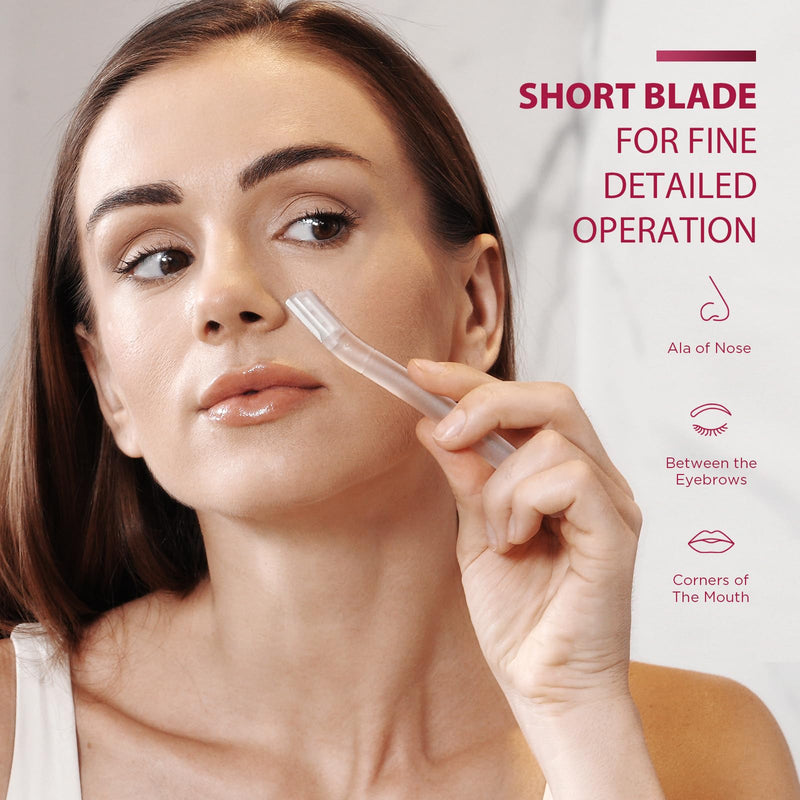 [Australia] - SINAHET Dermaplaning Tool (12 Count), Professional Face Razors for Women, Facial and Eyebrow Hair Removal, Gentle Skin Exfoliation Blade 12pcs 
