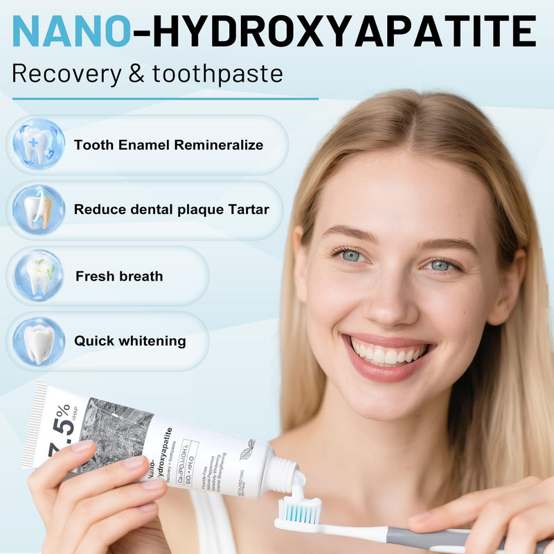[Australia] - Hydroxyapatite Toothpaste for Advanced Enamel Protection, Fluoride-Free Nano Hydroxyapatite Toothpaste, Gentle and Effective Formula, Fresh Breath, Suitable for Sensitive Teeth 3 Pack 