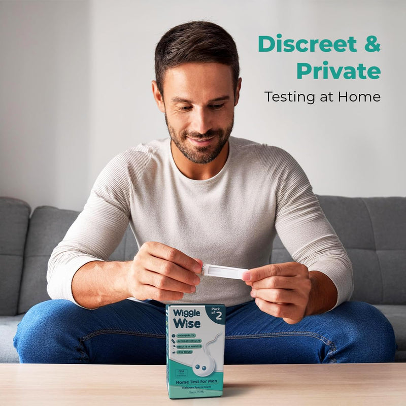 2-Pack Male Fertility Test - At-Home Sperm Count & Analysis Kit | Check Normal or Low Sperm Count, Fast, Private, Easy to use, Accurate At-Home Analysis, No Labs Visit