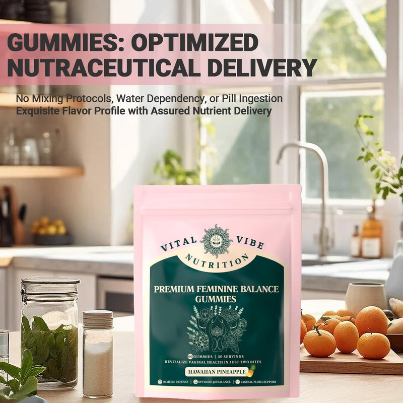 120 Vegan Gummies Feminine Balance Gummies for Women - Gel Candy, Hawaiian Pineapple Flavour, Supports Vaginal Health, pH Balance & Immune Defence | Gluten-Free, Halal, Sugar-Free Daily Supplement 2 Bag