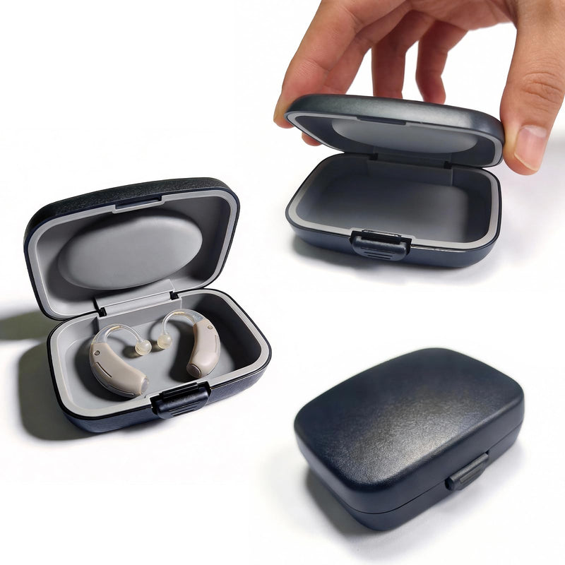 Icetop Hearing Aid Case, Hard Shell Protective Case with Silicone Lining, Portable Water-Resistant Storage Organiser for Hearing Aids Earbuds Small Essentials