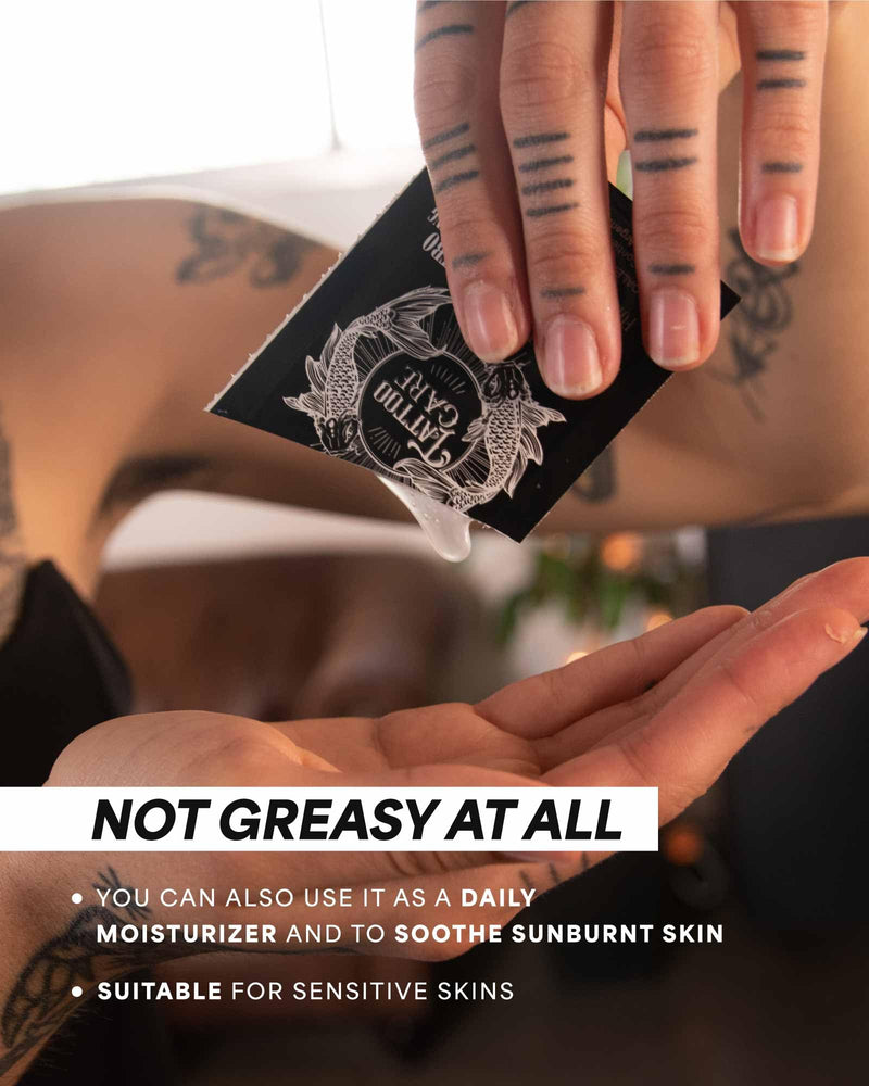 [Australia] - Tattoo Aftercare Kit - Cream and Soap (50-Pack), Brightening Formula for Tattoo Artists & Travel - Ink Hydration Tattoo Lotion Pillow Packs 