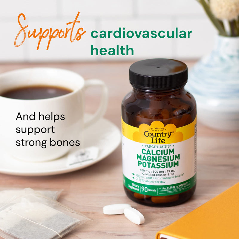 [Australia] - Country Life Calcium-Magnesium-Potassium - 90 Tablets 90 Count (Pack of 1) 