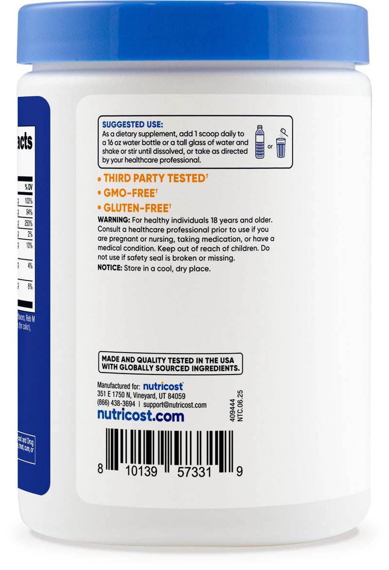 Nutricost Electrolyte Complex Powder (60 Servings, Blue Raspberry) - Hydration Supplement Drink Mix with Vitamins and Minerals (Pack of 2) 8.4 Ounce (Pack of 2)