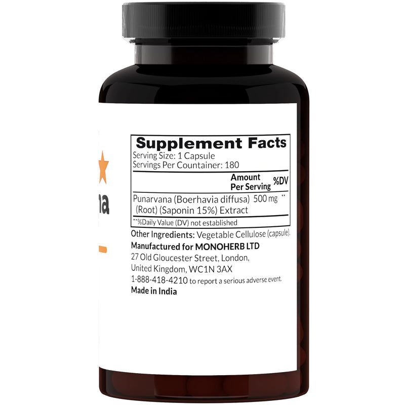 [Australia] - Punarvana Extract 500 mg - 180 Capsules 
