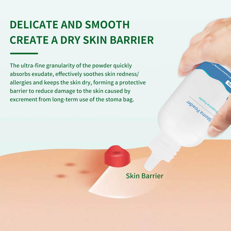 [Australia] - Stoma Powder, 2 Pack Ostomy Skin Care Powder, Protects Skin Keep Dry Ostomy Powder Stoma Powder, Ostomy Supplies 