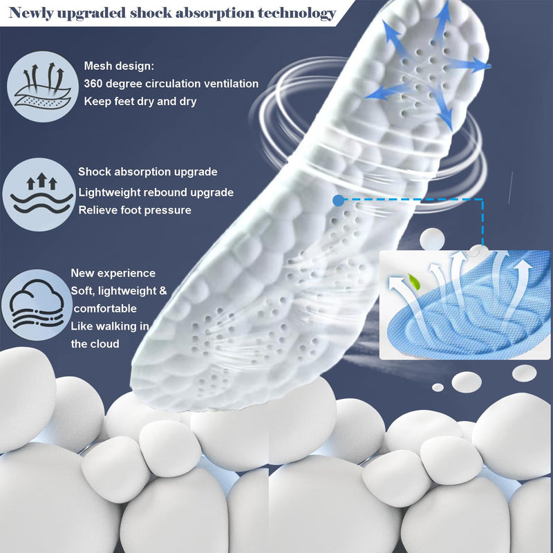 [Australia] - SOLO ACTFIT Comfort Sports Insoles Shoes Soles Women Men Orthopedic Insoles Foot Pain Relief Plantar Fasciitis Flat Feet Soles Shoes Insoles Soft Cushioning Hiking Shoes Blue 41-42 