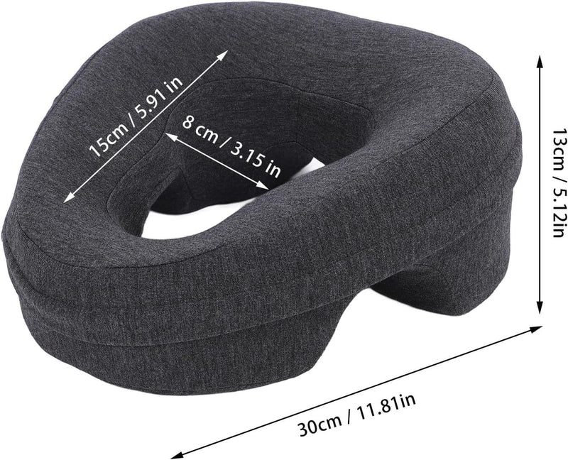 [Australia] - Face Down Pillows Massage Pillow for Bed Headrest Prone Down Sleeping Adjustable Memory Foam Stomach - Face Down Pillow After Eye Surgery (Dark Grey) Dark Grey 