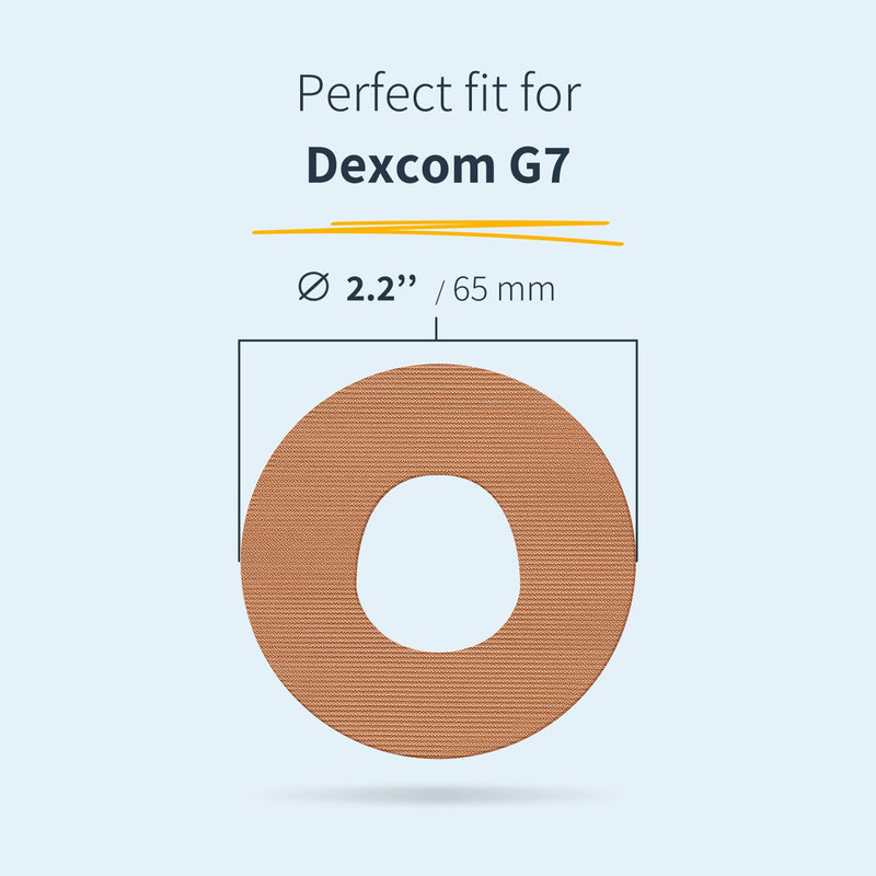 MySweetStitch | Patch for Dexcom G7 Sensor | Waterproof | (25 Pieces) | Made in Germany | Outer Ø 65mm | Black 25 piece