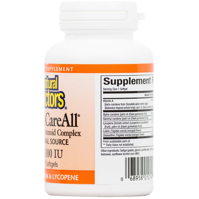 [Australia] - Natural Factors, BetaCareAll 25,000 IU, Vitamin A for Healthy Skin, Vision and Immune Function, 90 Softgels Standard Packaging 