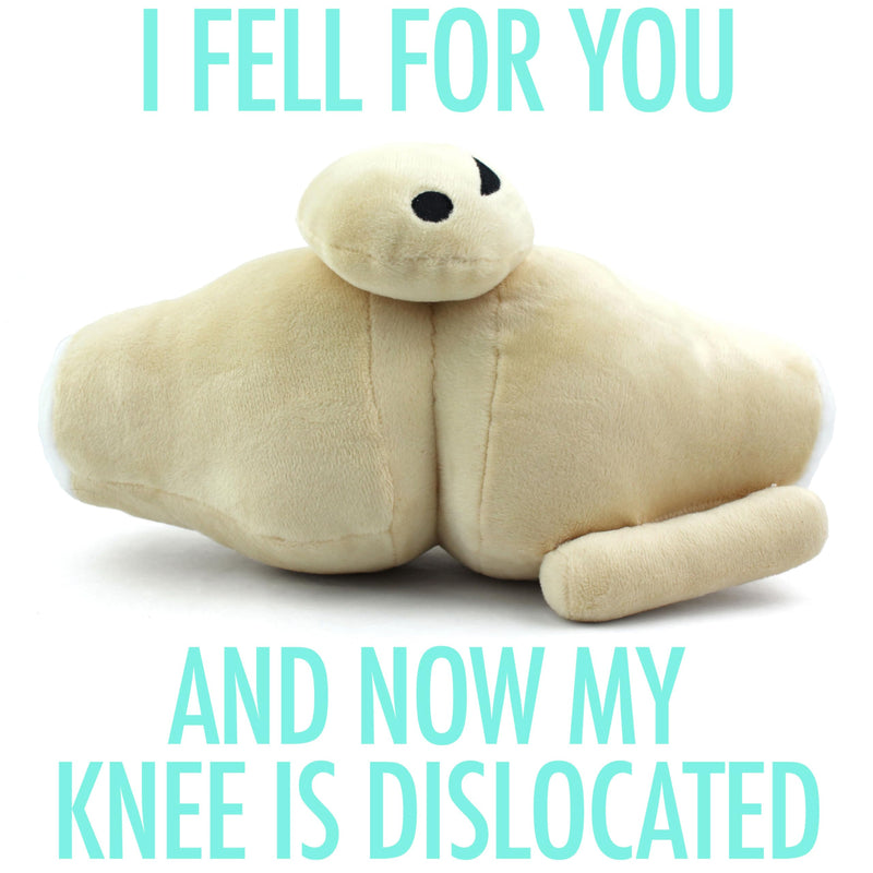 I Heart Guts Knee Joint Plush - Kneed for Speed - Knee Joint Stuffed Pillow Toy Bone, Knee Surgery Gifts - Doctors, Physical Therapists & Orthopedic Surgeon Gifts