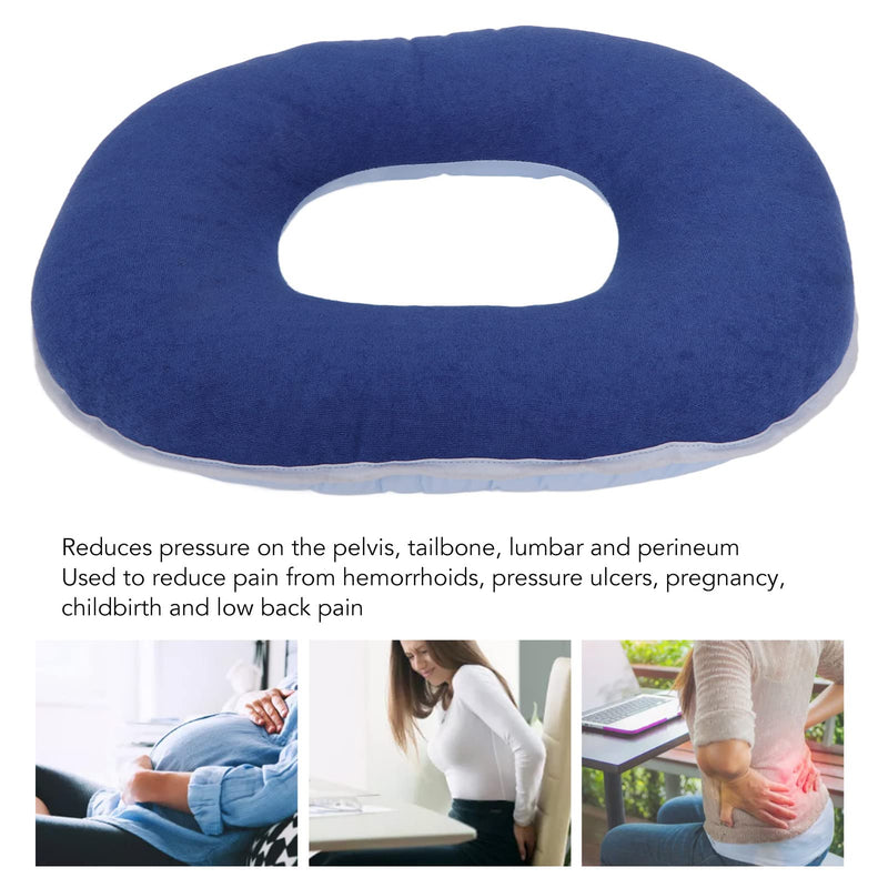 [Australia] - Donut Pillow Soft Breathable Pillow Cushion Bed Donut Butt Pillow Dark Blue Sleeve Bed Donut Butt Pillow Dark Blue 