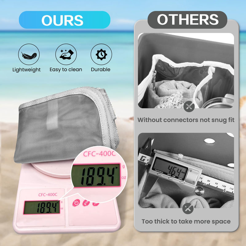 XYFuuee Beach Bag Organizer Inserts for X Large Bogg Bag Accessories, Strap Wrap for Bogg Bag Accessories, Adjustable Crossbody Replacement Straps