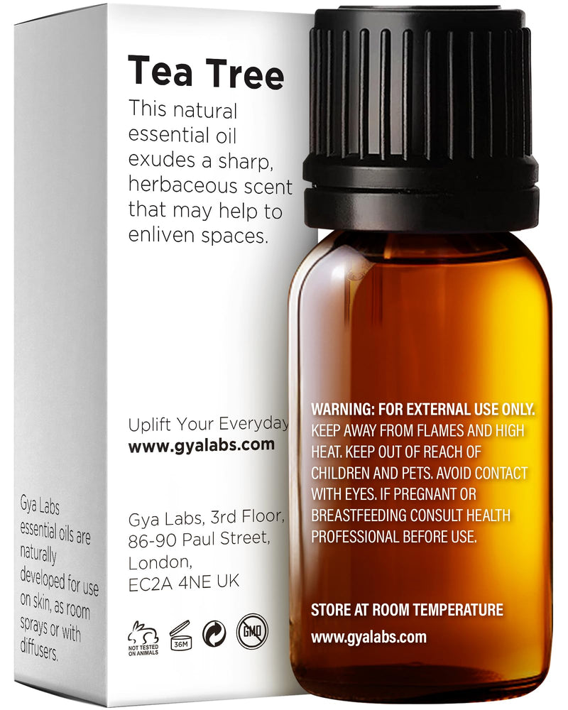 [Australia] - Gya Labs Australian Tea Tree Oil for Skin, Hair, Face & Toenails - 100% Natural Melaleuca Oil Tea Tree Essential Oil for Piercings, Scalp, Hair & Candle Making - 100% Pure Oils (0.34 fl oz) Tea Tree (Supreme) 0.34 Fl Oz (Pack of 1) 