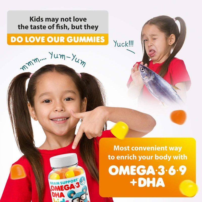[Australia] - DR. MORITZ Vegan Omega 3 Gummies for Kids & Toddlers (90 Count), Omega 3 Kids Gummies with Omega 6 & 9, Kids Omega 3 Gummies for Brain & Heart Health, No Fish Oil & Gluten-Free 90 Count (Pack of 1) 