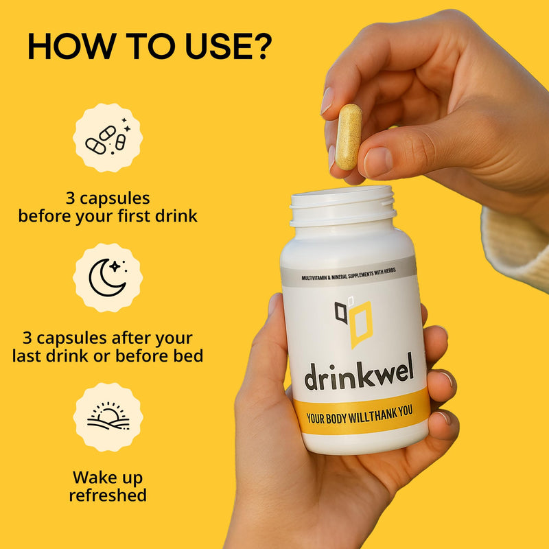 drinkwel Better Mornings - Premium Multivitamin Supplement - Liver Cleanse, Immune Support- Milk Thistle, Vitamin C, Zinc, Magnesium - 30 Count 30 Count (Pack of 1)