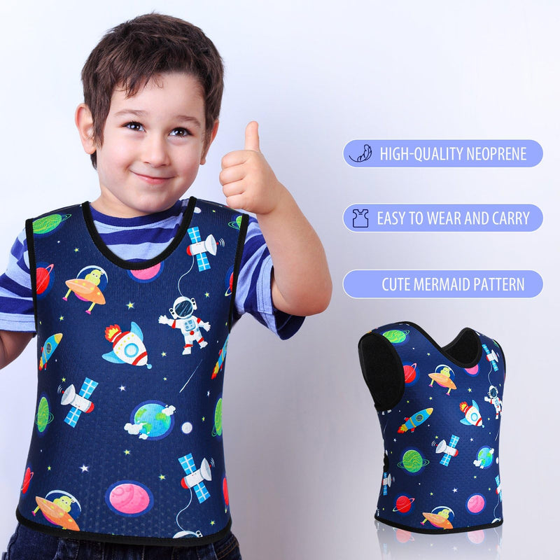 [Australia] - Janmercy Compression Vest for Kids Boys Soft Breathable Compression Vest Girls Cute Comfort for Back to School Children(Outer Space,Small) Outer Space Small 