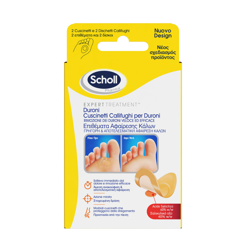 [Australia] - Scholl – callus and callus plasters, scope of delivery: 2 x round plasters and 2 x soft pads 