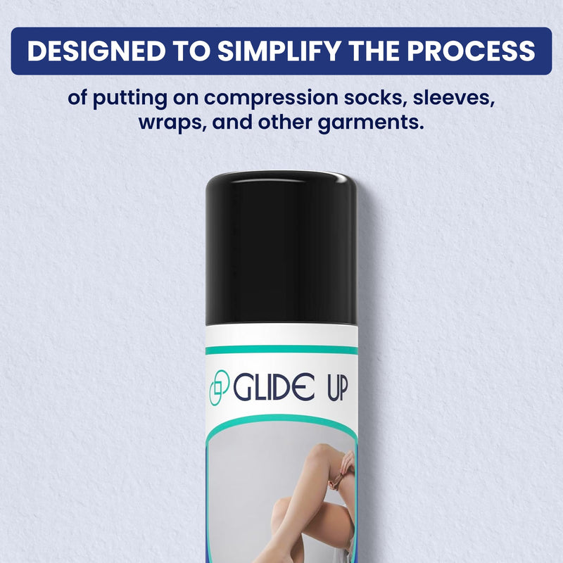 [Australia] - Compression Sock Aid Lubricant Spray - Hypoallergenic Sock Aids for Putting on Socks, Stocking Donner for Putting on Compression Stockings - Non-Greasy & Non-Sticky Formula, 3.38 fl.oz. 