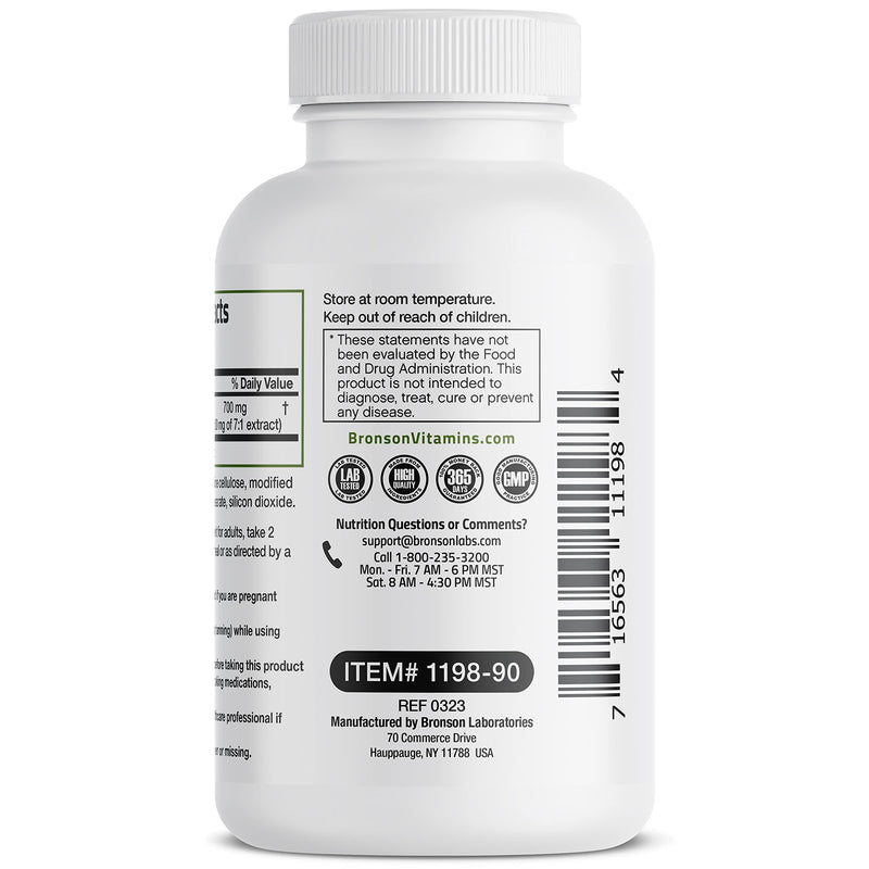[Australia] - Bronson St. John's Wort 700 MG per Serving Hypericum Perforatum Supports a Positive Mood - Non-GMO, 90 Vegetarian Capsules 90 Count (Pack of 1) 