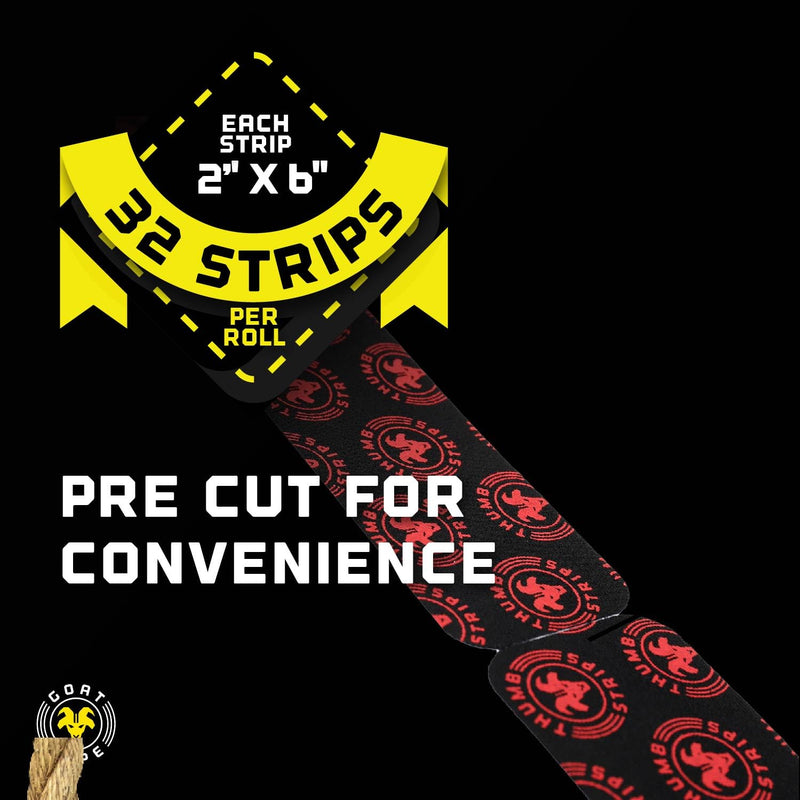 Goat Tape Orange Super Stretchy Premium Thumb Tape and Pre Cut Black Athletic Tape for Fingers - Extra Sticky Elastic Athletic Thumb Tape for Weightlifting
