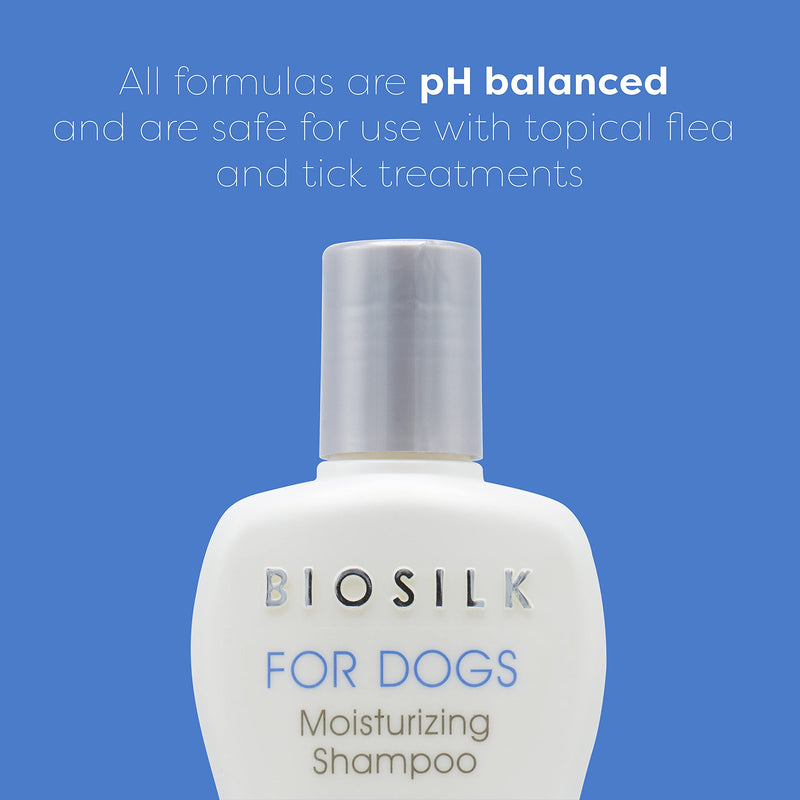 BioSilk for Dogs Silk Therapy Moisturizing Shampoo | Best Moisturizing Shampoo for All Dogs and Dogs With Dry, Itchy, or Sensitive Skin | 12 Oz Dog Shampoo 12 Fl Oz (Pack of 1) - PawsPlanet Australia