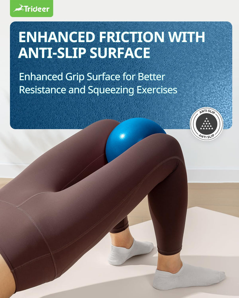 [Australia] - Trideer Pilates Ball 7-8 inch with Pump, Small Pilates Ball, Core Ball, Therapy Ball, Small Exercise Ball for Between Knees, Mini Yoga Ball for Yoga, Barre, Physical Therapy, AB, Core Strength Blue 