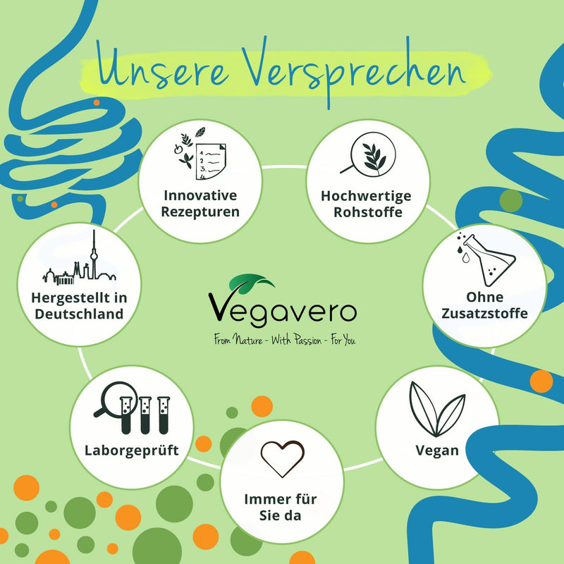 [Australia] - Saccharomyces boulardii Vegavero® | High dosage: 350 mg per unit - 7 billion active yeast cultures | With beta glucans and MOS from brewer's yeast | Vegan & No Additives | German production | 90 capsules 