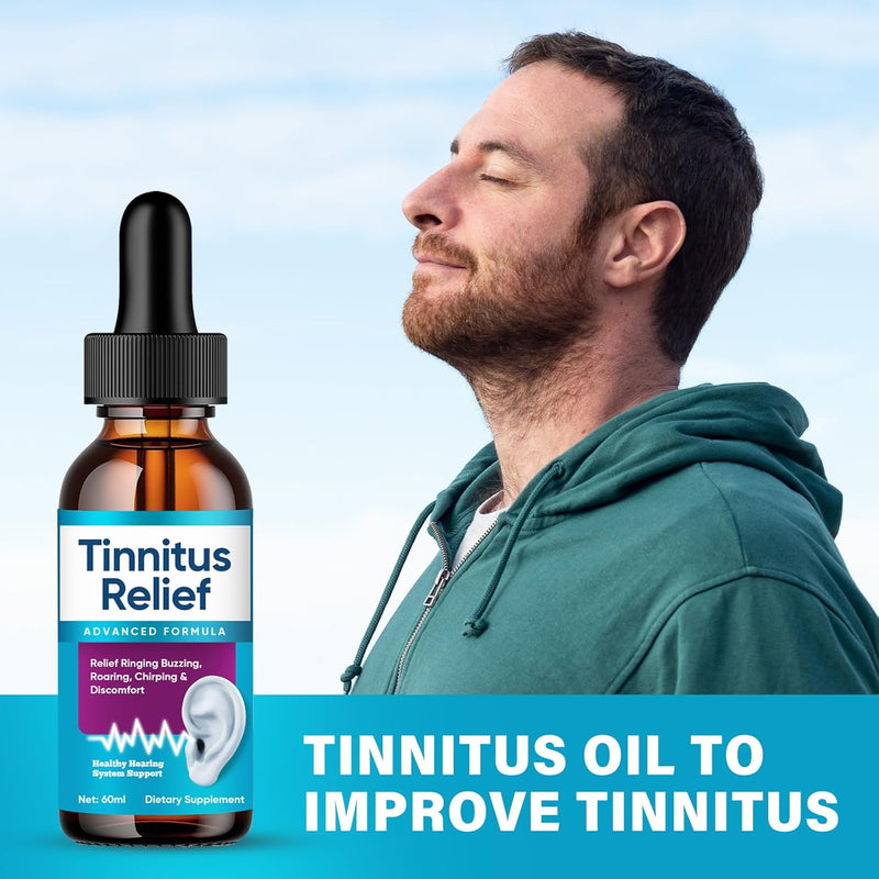 [Australia] - Tinnitus Relief for Ringing Ears - Best Herbal Tinnitus Treatment Drops, Fast-Acting Supplement to Reduce Ear Noise & Support Hearing Health for Men & Women, Organic Formula metal 