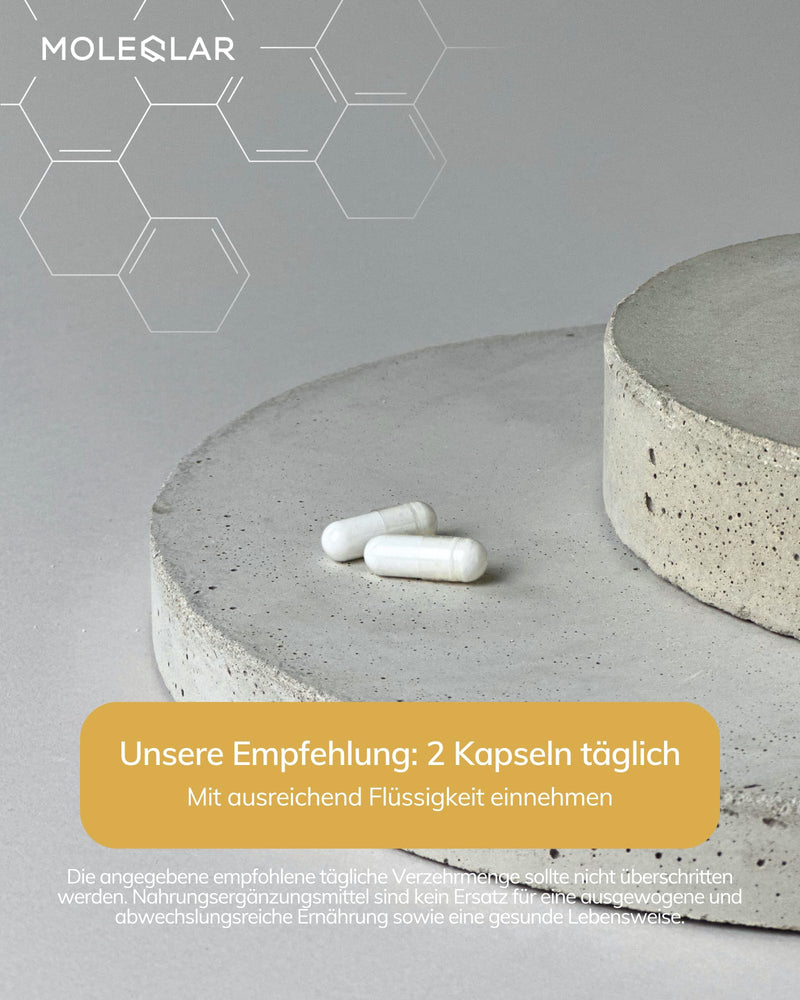 [Australia] - MoleQlar TMG betaine capsules - 60 vegan premium TMG capsules - 500mg anhydrous betaine (trimethylglycine) per capsule - highly pure - betaine anhydrous - Made in Europe 