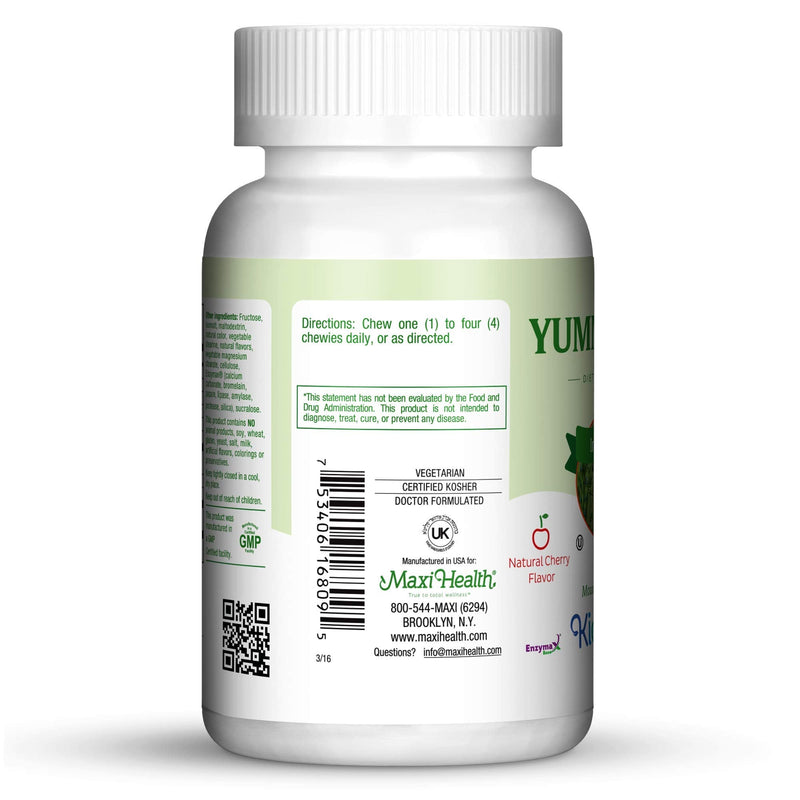 Maxi Health 250mg Vitamin C Chewable Tablets – Chewable Vitamin C with Zinc for Kids & Adults – Immune Support with Bioflavonoids and Pantothenic Acid – Vegan, Kosher, Cherry Flavor, 90 Count 90 Count (Pack of 1)