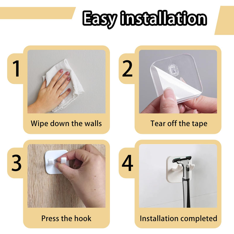 [Australia] - pcsfoe Pack of 4 razor holder shower, razor holder shower, razor holder without drilling, razor holder, razor holder shower, holder razor shower for bathroom kitchen toilet office (black) 