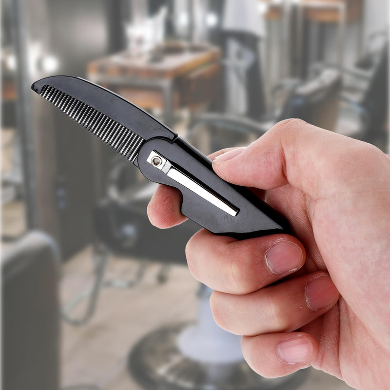 [Australia] - Pack of 6 Foldable Beard Combs for Men Pocket Comb Mustache Comb Small Mustache Comb Men's Beard Mustache Combs Portable Styling Hair Comb for Mustaches Styling Grooming 