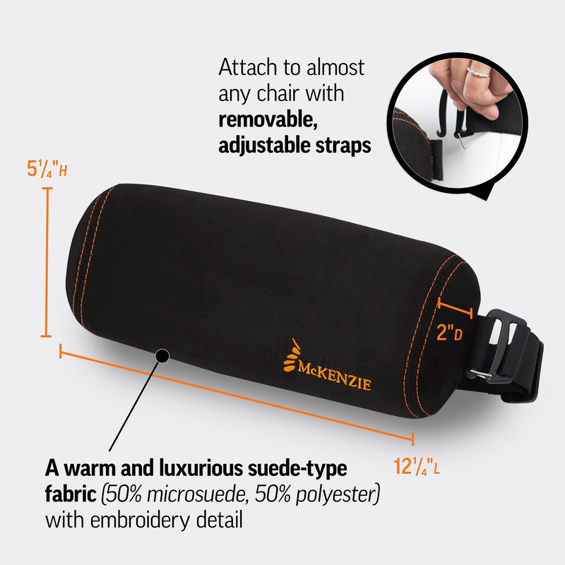 OPTP The Original McKenzie Signature SuperRoll Lumbar Support - Premium Material Low Back Lumbar Support for Office Chair and Car Seats – Firm Support Lumbar Roll