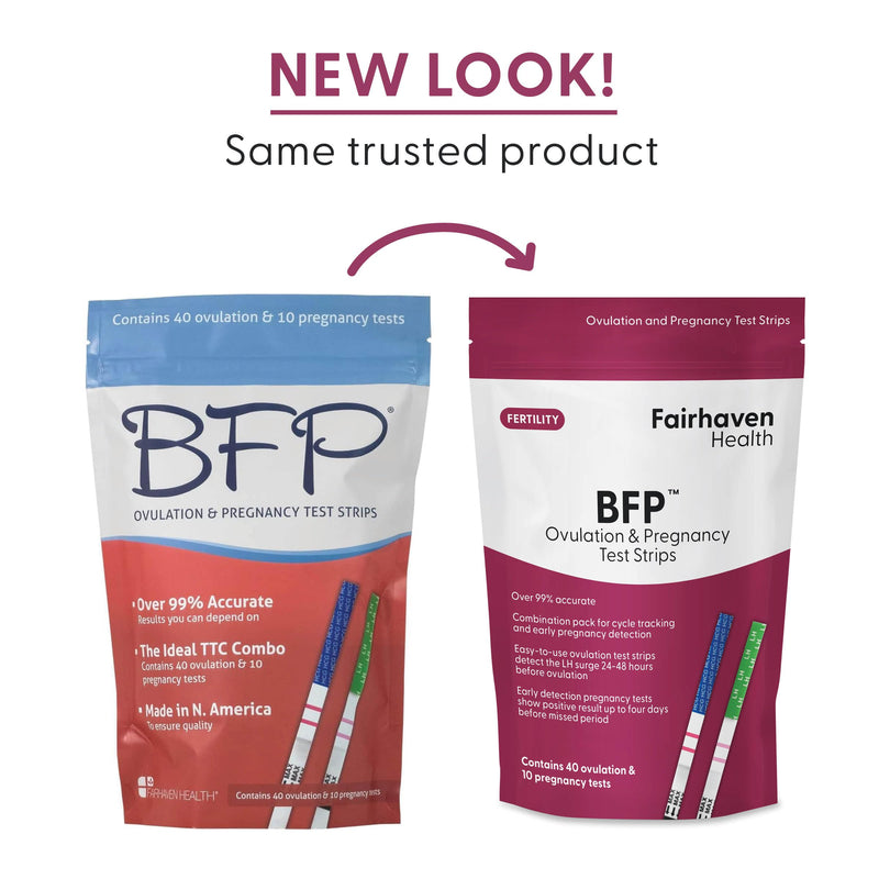 [Australia] - Fairhaven Health BFP Kit - 40 Ovulation and 10 Pregnancy Test Strips – Monitor LH and HCG Levels- Early Detection at Home for Women Trying to Get Pregnant - Made in North America 