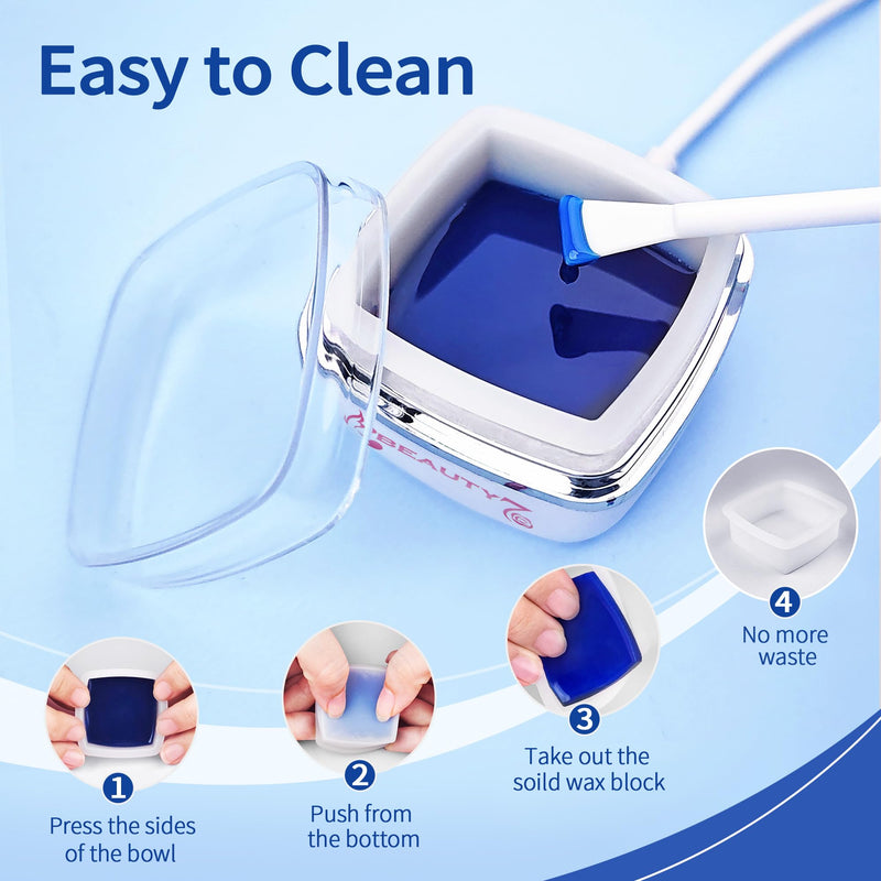 Beauty7 Nose Wax Kit, Ear Nose Waxing Kit for Women and Men, Portable Wax Warmer for Facical Hair Removal, USB Rapid Heating, 100g Waxing Beads, 10 Applicators, 10 Mustache Patches, 5 Calming Oil Wips