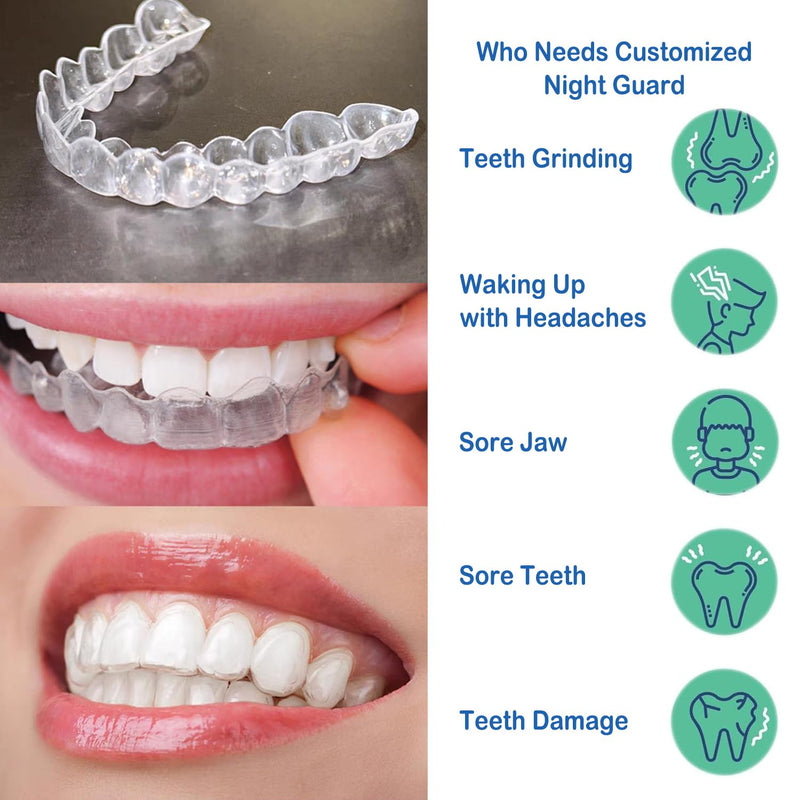 [Australia] - Custom Night Guard, Durable Mouth Guard Teeth Guard Ultra Thin Brace Dental Day Guard Clear Teeth Retainer - One Pack Upper Guard 