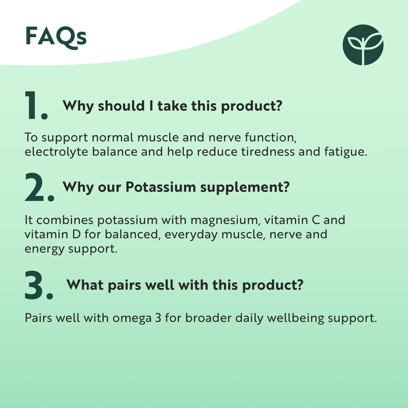 Nutravita Potassium Supplement 525mg with Vitamin C, D & Magnesium - 150 Vegan Tablets - High Strength Potassium Citrate - Electrolytes Support - Contributes to Normal Muscle Function