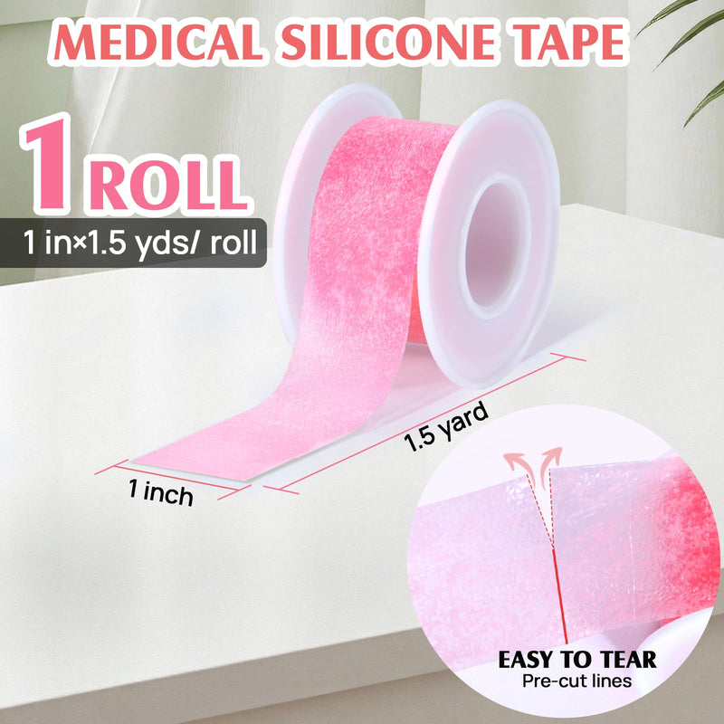 [Australia] - Silicone Medical Tape -1 in √ó 1.5 yds (1 Roll) Waterproof Tape for Sensitive Skin Wound Care, Latex-Free, Painless Removal, Reusable for Gauze Pads and First Aid 2.5 cm x 1.5 m (1 in x 5 ft) 
