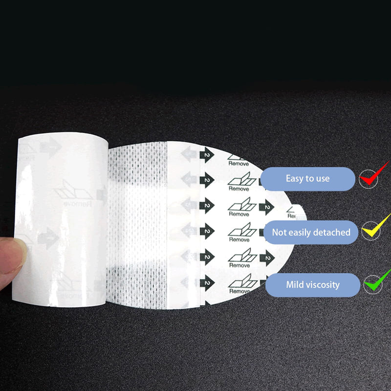 Catheter Stabilization Device Patch, Non-Woven Foley Tube Holder & Leg Bag Strap Sticker, Adhesive Fixation for Urinary, PEG & G-Tube (40 Pcs, White) White 5
