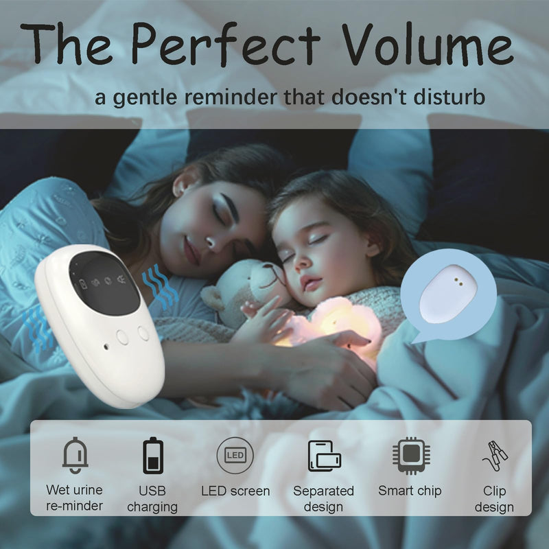 [Australia] - Wireless Bedwetting Alarm for Boys and Girls, Bed Wetting Pee Alarms for Older Kids, Moisture Potty Alarm USB Rechargeable, 3 Working Modes 