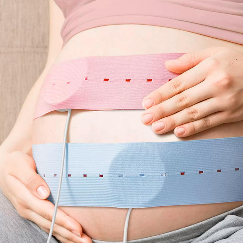 [Australia] - Pregnancy Support Band, 2 Piece Fetal Heart Monitoring Belt Fetal Band Fetal Heart Monitoring Bandage Belt with Snaps for Pregnant Women 