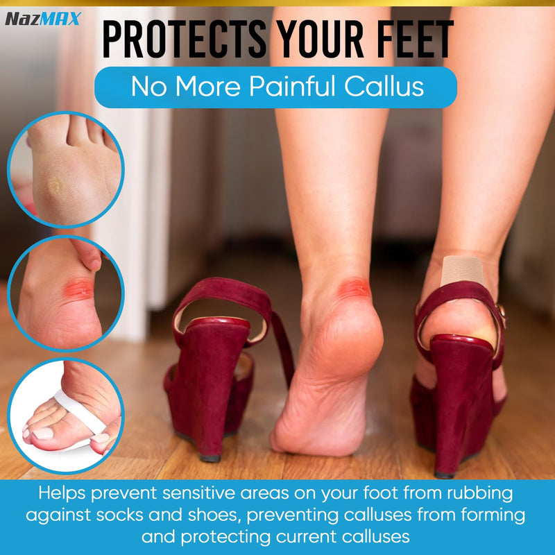 [Australia] - 48-PACK U Shaped Felt Callus Pads Metatarsal Pads Forefoot Foot Pads Pain Relief Foot Cushion Keep Calluses from Rubbing on Shoes Adhesive Pads for Men and Women 