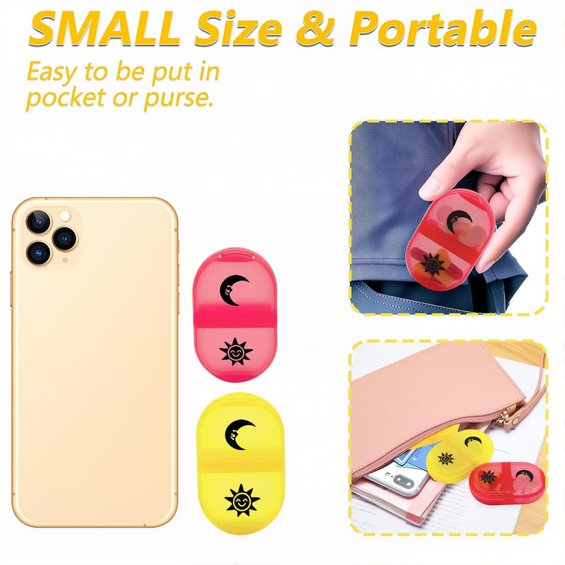XL Large Monthly Pill Organizer 2 Times A Day (Rainbow) | AM/PM One Month Pill Box 28 Day,Daily Pill Case Large 4 Week Big Compartments for Pills Vitamin Fish Oil Supplements Rainbow