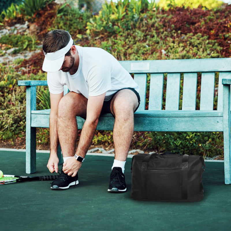 Expandable Travel Duffle Bag Weekender Overnight Bags for Women Men | 32L Duffel Bag,Waterproof Carry on Bag,Hospital Bag for Labor Delivery,With Toiletry Bag,Gym,Airplane Travel Black X-Large
