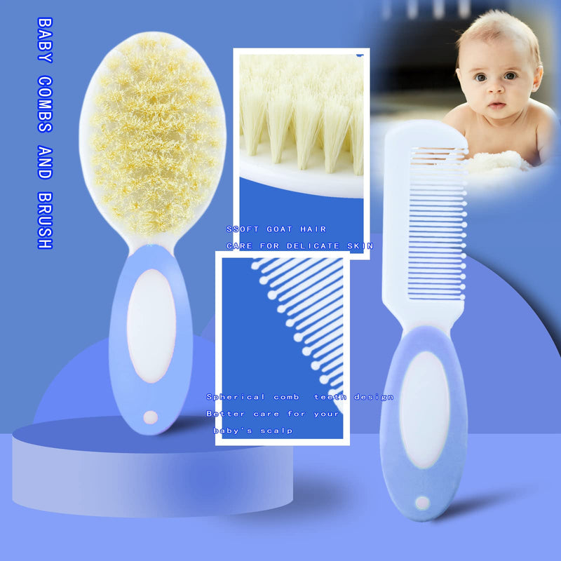 [Australia] - Baby Care Kits,Baby Grooming Kit,10 in 1 Newborn Essentials Must Haves,Baby Nail Clippers Baby Brush Baby Comb Earpick Nose Cleaning Tool Baby Nail File Nursing Baby Kit ÔºàBlueÔºâ Blue 