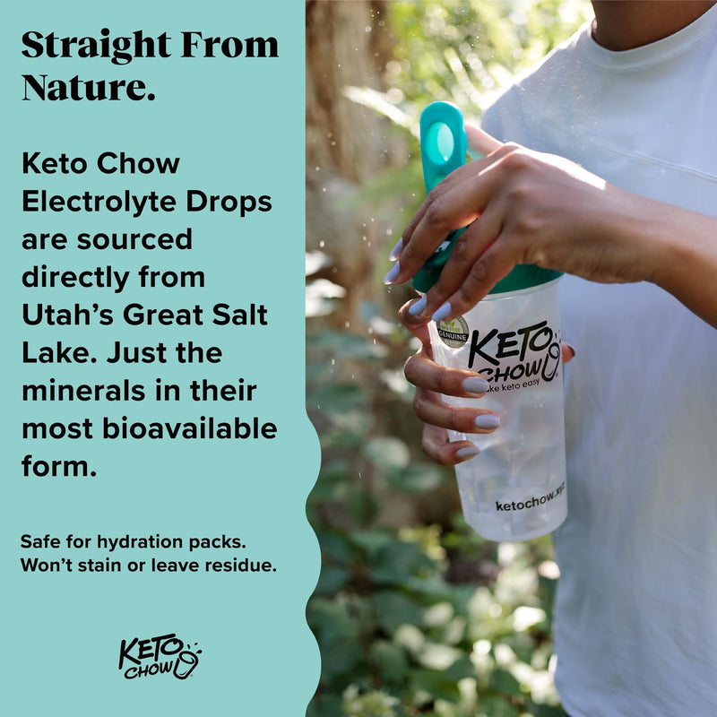 [Australia] - Keto Chow - Electrolyte Hydration Drops - Keto Diets & Intermittent Fasting - Immune Support - Gluten & Sugar Free - Paleo - Sodium, Magnesium, Potassium & Trace Minerals - Unflavored - 4 fl oz 4 Fl Oz (Pack of 1) 