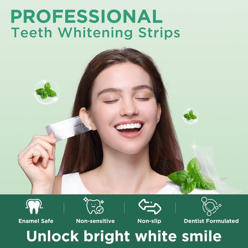 [Australia] - Teeth Whitening Strips for Teeth Sensitive - Professional Whitening Strips for Teeth at Home,36 Strips Teeth Whitening Kit Mint 