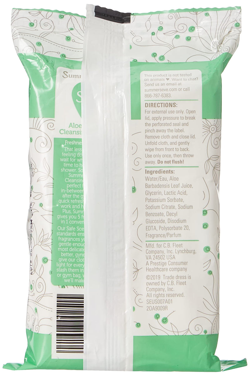 [Australia] - Summer'S Eve Aloe Love Soft Cleansing Cloth, 3.2 Ounce 32 Count (Pack of 1) 